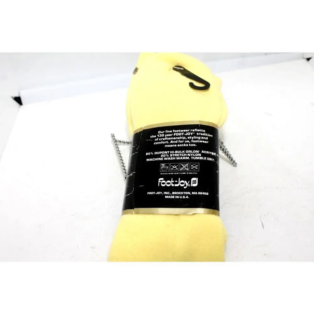 Foot Joy Vintage 80's Yellow & Tan Cushion Sole Socks NEW